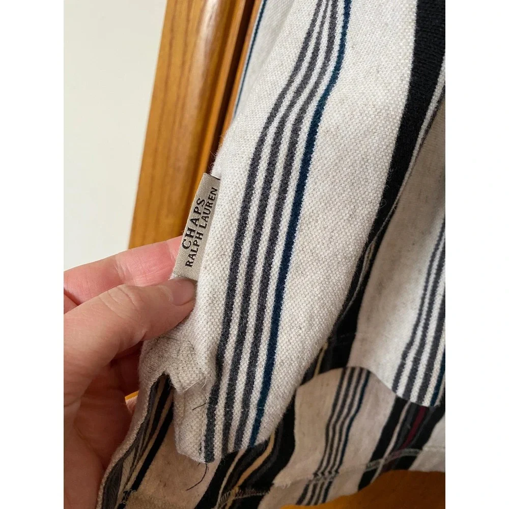 Vintage 1990s Chaps Ralph Lauren Mens Striped Rugby Polo Shirt Medium Cotton Y2K